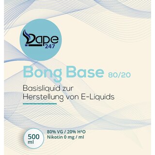 Vape247 Liquid Bong Base 500ml 0mg 80 VG:20 H²O - Deutsche Herstellung