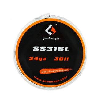 GeekVape 10 Meter DIY SS316L Wire 24GA (0.51 mm) Wickeldraht ZS01