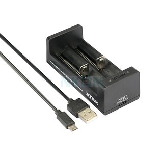 Xtar MC2 - Ladegerät für Li-Ion-Akkus 3,6V/3,7V inkl. USB-Kabel 2-Schacht 18650