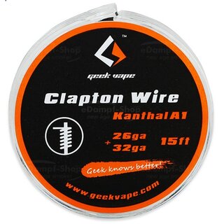GeekVape 5 Meter DIY Clapton Kanthal A1 Wire 26GA+32GA Wickeldraht