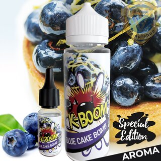 Blue Cake Bomb - K-Boom - Special Edition - 10ml Aroma in 120ml Flasche