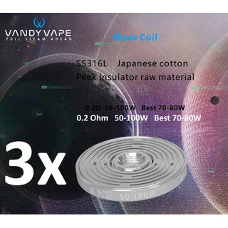 3x Maze Ersatz Coils - Vandy Vape (3er Pack)