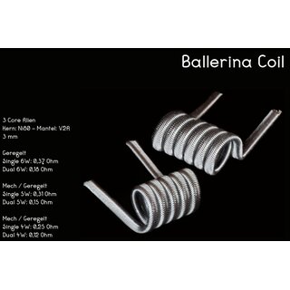 2x Ballerina 0.18 Ohm 3 Core Alien Coils (2er Pack) - Franktastische Coils