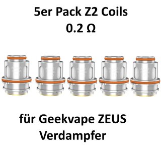 5x Z-Serie Z2 0.2 Ohm Coils Heads Verdampferköpfe (5er Pack) - GeekVape