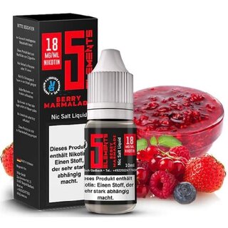 Berry Marmalade - 10ml Nicsalt Fertig-Liquid 18mg Nikotinsalz - 5 Elements