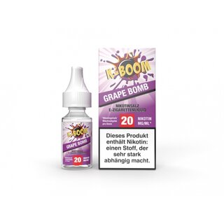 Grape Bomb Liquid 10 ml Nic Salt 20 mg - K-Boom