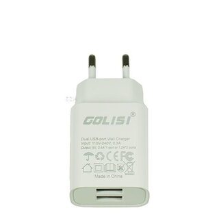 2-Fach USB Ladeadapter 2.4A - Golisi