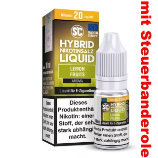 Lemon Fruits - 10ml Hybrid Nicsalt Nikotinsalz Liquid - SC 20 mg/ml