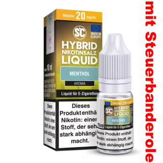 Menthol - 10ml Hybrid Nicsalt Nikotinsalz Liquid - SC 5 mg/ml