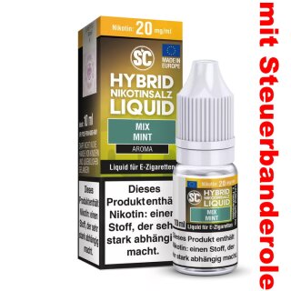 Mix Mint - 10ml Hybrid Nicsalt Nikotinsalz Liquid - SC 20 mg/ml