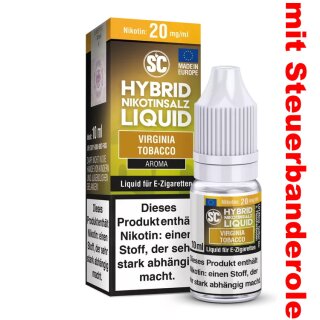 Virginia Tobacco - 10ml Hybrid Nicsalt Nikotinsalz Liquid - SC 5 mg/ml