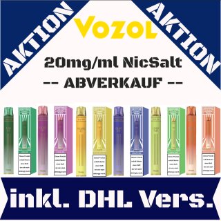 Vozol Bar 500 E-Zigarette Vape Einweg 20mg NicSalt 400mAh ABVERKAUF - wie Elfbar
