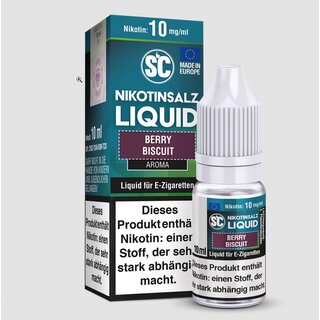 Berry Biscuit - 10ml Nikotinsalz Liquid sucralosefrei STEUERWARE - SC