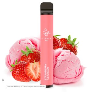 Elfbar 600 Strawberry Icecream 20mg Nic-Salt Nikotinsalz - ELFBAR