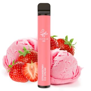 Elfbar 600 Strawberry Icecream 0mg Nic-Free NIKTONFREI - ELFBAR