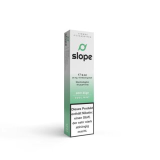 Slope 600 - Cool Mint - 500mAh 2ml 20mg Einweg-Ezigarette Vape - Slope