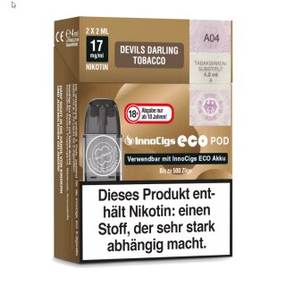 2x Devils Daling Tobacco eco Pods - prefilled 17mg NicSalt Nikotinsalz - InnoCigs