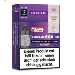2x Mixed Berries Pods - prefilled 17mg NicSalt Nikotinsalz - InnoCigs