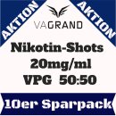 10x 10ml Nikotinshots MADE IN GERMANY 20mg VPG 50:50...