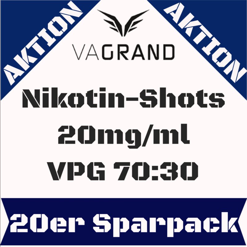 20x 10ml Nikotinshots MADE IN GERMANY 20mg VPG 70:30 Nikotin Shot Vag,  66,66 €
