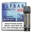 2x ELFA Pods - Blueberry 20mg NicSalt - Elfbar