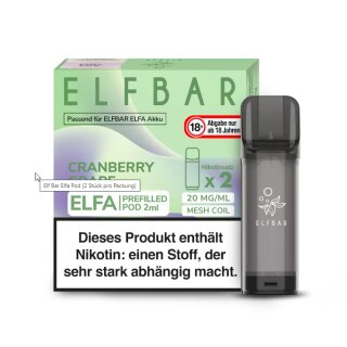 2x ELFA Pods - Cranberry Grape - Elfbar