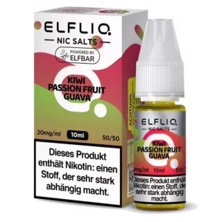 Kiwi Passion Fruit Guava - 10ml Premium NicSalt Liquid Nikotinsalz - ELFBAR 10 mg/ml