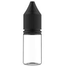 Liquid-Leerflasche 10ml transparent mit Deckel schwarz -...