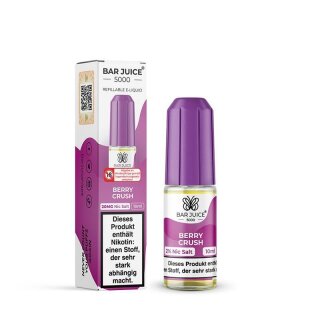 Berry Crush - 10ml overdosed NicSalt Liquid Nikotinsalz - BarJuice 5000 20 mg/ml