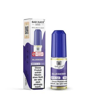 Blueberry - 10ml overdosed NicSalt Liquid Nikotinsalz - BarJuice 5000 10 mg/ml