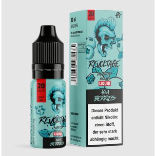 Aqua Berries - 10ml Hybrid Nicsalt Nikotinsalz Liquid - Revoltage 0 mg/ml