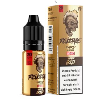 Tobacco Gold - 10ml Hybrid Nicsalt Nikotinsalz Liquid STEUERWARE - Revoltage 20 mg/ml