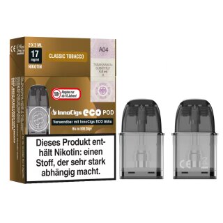 2x Classic Tobacco eco Pods - prefilled 17mg NicSalt Nikotinsalz - InnoCigs