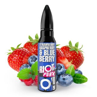 PUNX - Strawberry Raspberry & Blue Berry - 5ml Longfill Aroma f. 60ml - Riot Squad